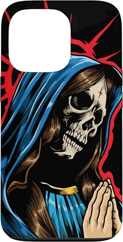 Vista 10 de Día de los Muertos - Praying La Calavera Catrina - Funda de Santa Muerte para iPhone 17