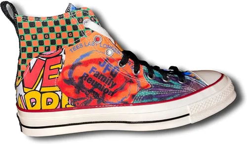 Vista 2 de Converse Tenis unisex All Star '70s de caña alta, NegroMultiEgret