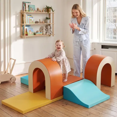 Vista 9 de Olakids - Juguetes de escalada para niños pequeños de 10 piezas para Gris