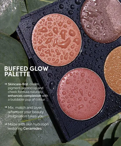 Vista 4 de Fitglow Beauty - Paleta de crema de ceramida multiusos para labios y mejillas Pigmento en crema para el cuidado de la piel Color hidratante
