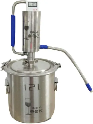 Vista 2 de YUEWO Alcohol Still Alembic Spirits - Destilador de agua de aceite esencial de alcohol de acero inoxidable 304 para hacer vino DIY whisky vino