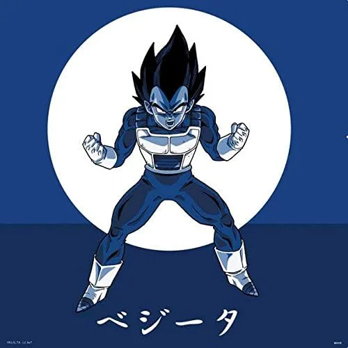 Vista 4 de Skinit Calcomanía para juegos para PS4 ProSlim Controller, diseño monocromático con licencia oficial de Dragon Ball Z Vegeta