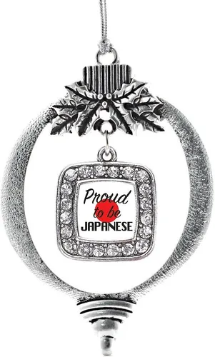 Vista 225 de Inspired Silver - Adorno con dije de reina de rodillo - Adornos navideños cuadrados de plata con joyas de circonita cúbica