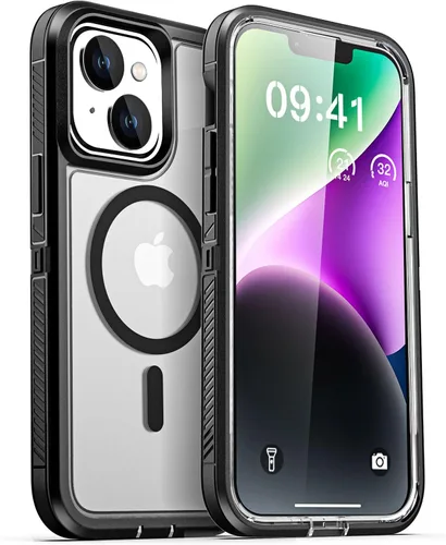 Vista 28 de AICase Funda para iPhone 13 Pro Max [compatible con Magsafe], protección magnética resistente contra caídas, cuerpo completo, a prueba de golpes, a