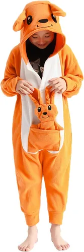 Vista 4 de Pijama unisex de una pieza para niños, disfraz de animal para cosplay de Navidad, Halloween