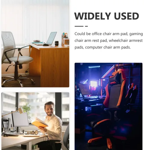 Vista 7 de Reemplazo de reposabrazos de elevación giratoria para sillas de oficina, almohadillas de cuero PU, cómodas y ajustables para silla de computadora