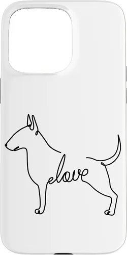 Vista 31 de Bull Terrier Love Bully Dog Love Single Line Art Sketch Case for iPhone 17