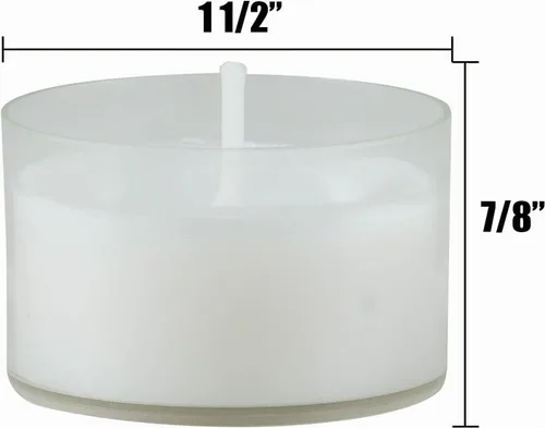 Vista 5 de Stonebriar Velas de té de 6 a 7 horas de tiempo de combustión, velas transparentes sin perfume de larga duración para decoración del hogar
