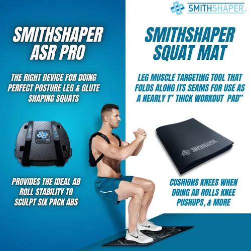 Vista 6 de PRO Ab Squat Roller + Paquete de alfombrilla para sentadillas