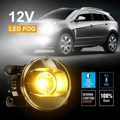 Vista 6 de SIEMID Conjunto de luces antiniebla LED amarillas de 3000 K para Nissa.n Frontier Pathfinder Xterra Titan Leaf y Subar.u Forester Outback Crosstrek