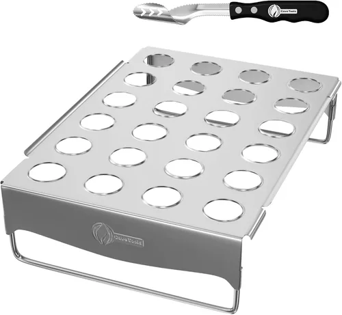 Vista 7 de Cave Tools descarozador de jalapeños de acero inoxidable. Se puede utilizar para pelar o cortar plátanos o chilis para asar en parrilla, ahumadora u