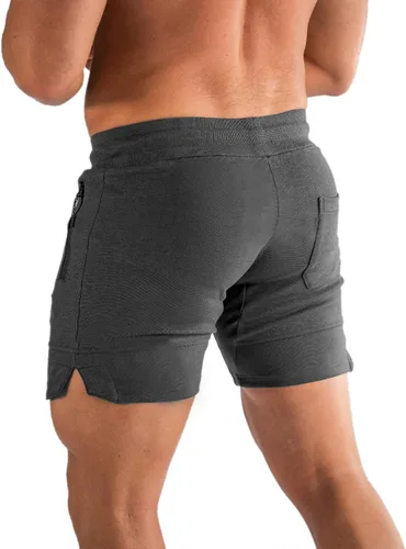 Vista 3 de PIDOGYM Pantalones cortos de entrenamiento para hombre de 5 pulgadas, pantalones cortos ajustados para culturismo, correr, entrenamiento