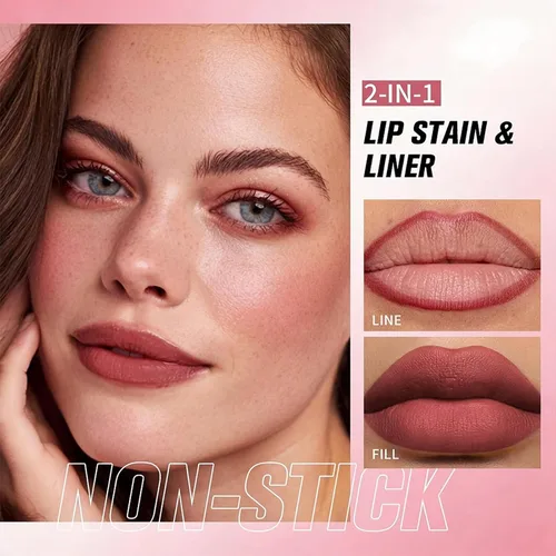 Vista 3 de Maquillaje labial mate de larga duración sin transferencia (#3)