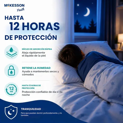 Vista 4 de McKesson Pantalones de entrenamiento juveniles, S/M 38, diseño infantil, 65 libras, 17