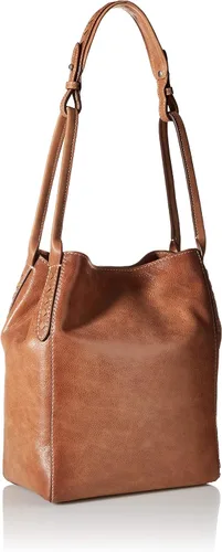Vista 2 de Frye Hobo de cuero con cremallera de caña Naranja
