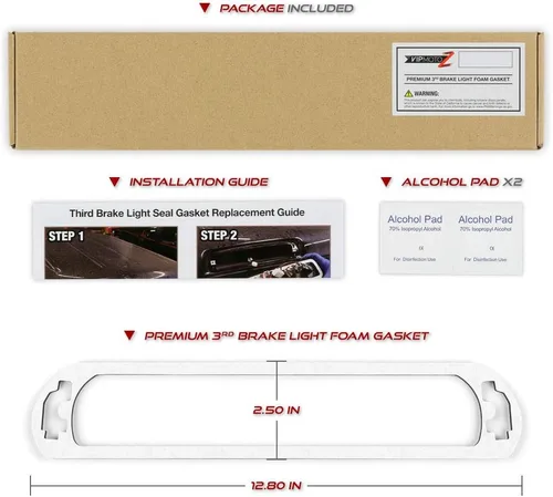 Vista 5 de VIPMOTOZ Junta de sello de la lámpara de freno de la tercera luz de freno para 2002-2008 compatible con Dodge RAM 1500 2500 3500 Pickup Truck