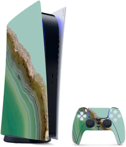 Vista 17 de MightySkins - Skin para juegos para PS5 / Playstation 5 Bundle – Mármol ámbar Envoltura protectora de vid Fácil de aplicar y cambiar