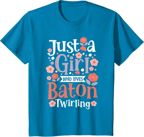 Vista 53 de A Girl Who Loves Baton Twirling - Camiseta de giro Majorette Twirler, Negro