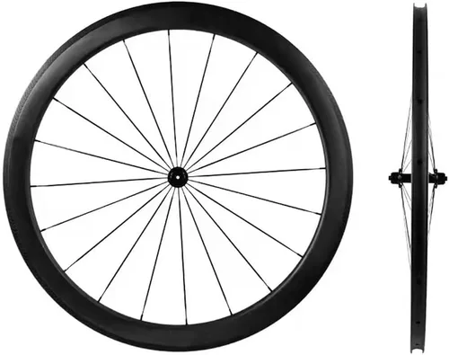 Vista 8 de Material de fibra de carbono Radios de bicicleta de 9.724 in - 12.087 in con tapas de cobre, cubo de tracción recta, radios de rueda plana recta
