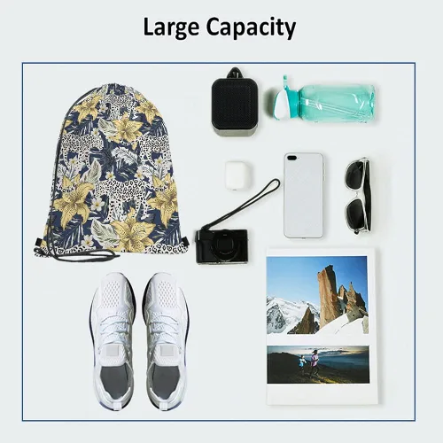 Vista 3 de Mochila con cordón de unicornio arcoíris y bolsa de gimnasio con cordón, Multi-a139, Mochilas de viaje