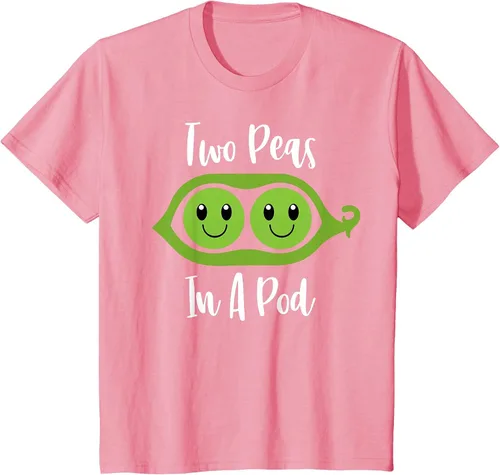 Vista 25 de Two Peas in A Pod Couples Matching Best Friend Cute Veg T-Shirt Baby Blue