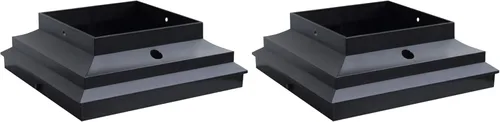Vista 5 de Nuvo Iron PCCA4B Adaptador de collar de poste de 4 pulgadas, tapa negra, 1 unidad (paquete de 1)