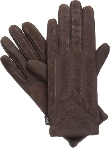 Vista 5 de Isotoner Guantes Stretch Classics con forro polar para hombre Negro