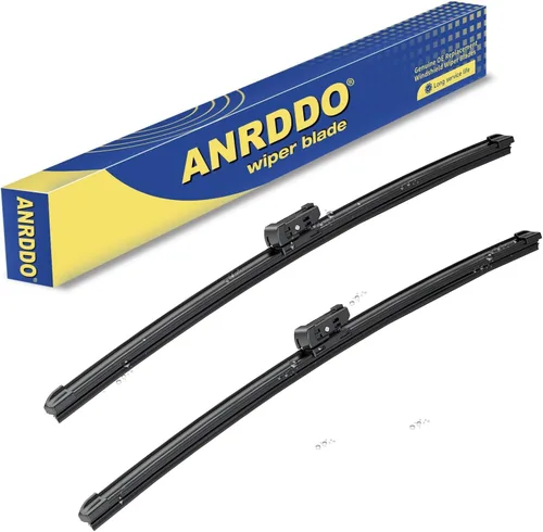 Vista 20 de ANRDDO Limpiaparabrisas de repuesto de fábrica para Audi A6 C6 S6 A6 2005-2011 Juego de limpiaparabrisas de 22"+22" con bloqueo superior