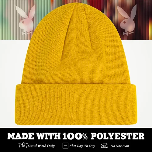 Vista 5 de Concept One Playboy Beanie Hat, Cuffed Knit Winter Cap with Logo