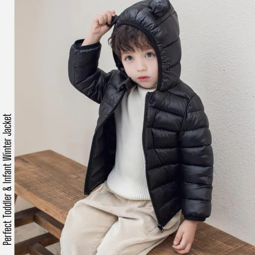 Vista 3 de XHQY Winter Coats for Baby Boys Girls Kids Toddler Light Puffer Down Jacket with Hoods Infants Outerwear