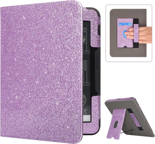 Vista 12 de Caweet Funda para Nook GlowLight 4 Plus de 7.8 pulgadas versión 2023, funda protectora plegable de piel sintética premium con ranura para tarjetas