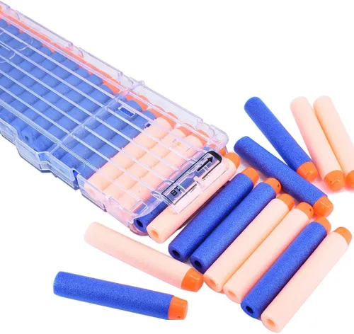 Vista 2 de pinzas para cartuchos de carga rápida, 4 unidades, 12 dardos para Nerf n-Strike Elite Blaster (naranja)