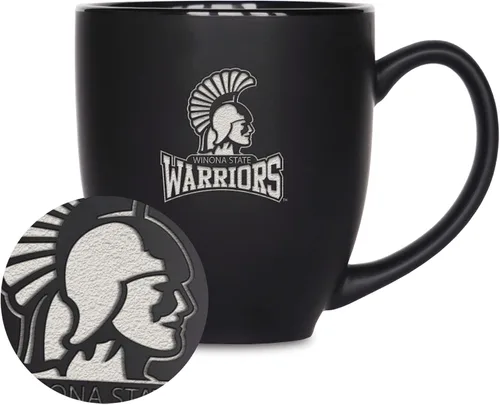 Vista 192 de Rico Industries - Taza de cerámica mate negra con grabado láser estándar de 15oz para NCAA (escuelas T & U) - Para bebidas calientes o frías