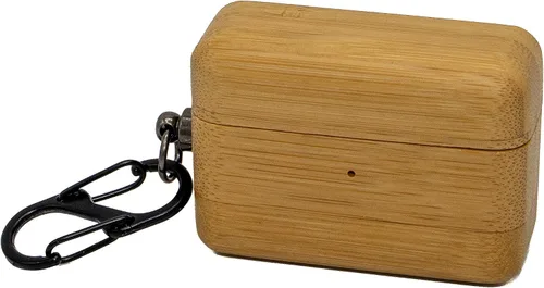 Vista 4 de Funda de madera natural para Airpods – Funda protectora compatible con AirPods Pro, funda de carga inalámbrica hecha de accesorios de madera únicos