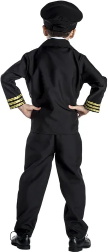 Vista 2 de Dress Up America Pilot Costume for Boys and Girls - Airline Captain Uniform for Kids - Role Play Dress Up for Children