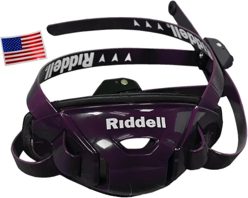 Vista 3 de Riddell SpeedFlex Hard Cup Cam-Loc Chinstrap + calcomanía para casco de la bandera de Estados Unidos