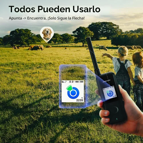 Vista 2 de Aorkuler Rastreador GPS para perros – Sin teléfono, sin señal, sin suscripción Dirección en tiempo real y distancia de hasta 3.5 millas Diseñado