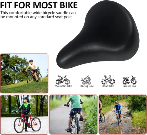Vista 7 de Asiento de bicicleta para niños y niñas, asiento de bicicleta para niños de 12, 14, 16, 18, 20, 24 pulgadas, para niños y niñas, reemplazo