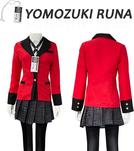 Vista 4 de Kakegurui - Disfraz de cosplay de anime para fiesta temática de Halloween y trajes cotidianos
