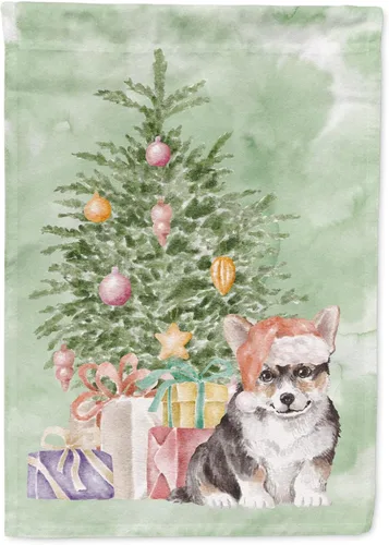 Vista 68 de Caroline's Treasures CK8213GF Bulldog Inglés #2 Regalos de Navidad y árbol de jardín Bandera de buzón Bandera decorativa para patio exterior, patio
