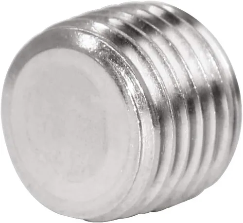Vista 5 de Tapón de tubería NPT de 1 pulgada, rosca macho de acero inoxidable, cabeza hexagonal interna avellanada (paquete de 2)