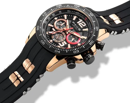 Vista 2 de FEICE Men's Wristwatches Sport Waterproof Chronograph Analog Quartz Watch Wtih Rubber Strap Fashion Luminous Dress Watch Business Clock Luxury