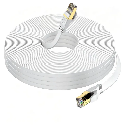 Vista 16 de Cable Ethernet Cat 8 de 3 pies, cable de red LAN de alta velocidad para exteriores e interiores, cable de conexión SFTP chapado en oro RJ45 de 40