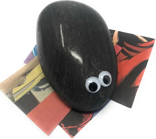 Vista 2 de Rock Pet Googly Wiggle Eyes con kit de adopción de lujo y Dolly
