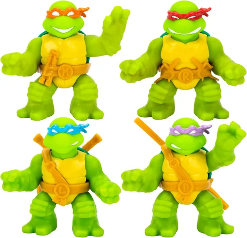 Vista 9 de Heroes of Goo Jit Zu Tortugas Ninja Mutantes Adolescentes Equipo de Poder de Tortugas 2-Pack Super Blandas Figuras de Juguete Super