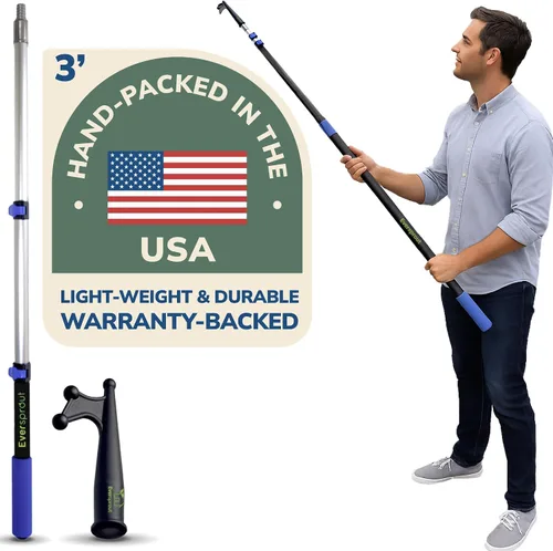 Vista 8 de EVERSPROUT Telescoping Boat Hook Floats, Scratch-Resistant, Sturdy Design Durable & Lightweight, 3-Stage Anodized Aluminum Pole Threaded End