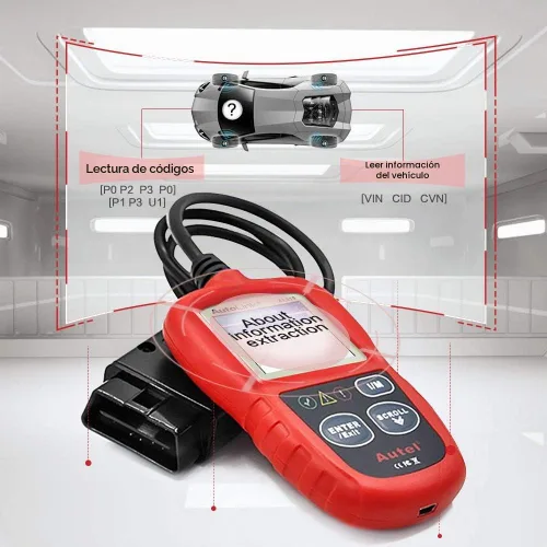 Vista 4 de Autel Autolink AL319 - Lector de código, OBD2, escáner, para automóvil, fallo del motor, herramienta de diagnóstico, CAN, para todos los coches
