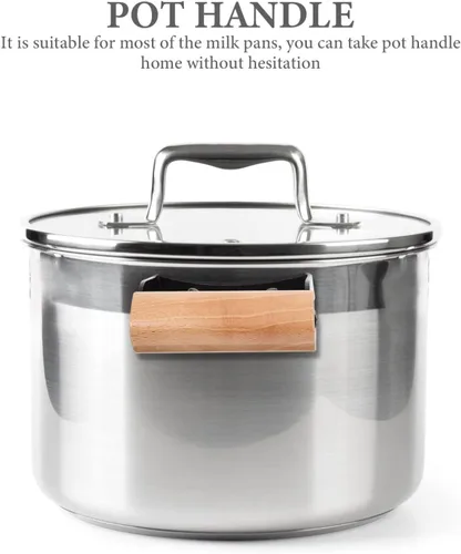 Vista 6 de CALLARON Olla de cocina con asas laterales, cacerola de repuesto para el oído, olla de leche, mango de agarre, accesorios de utensilios de cocina