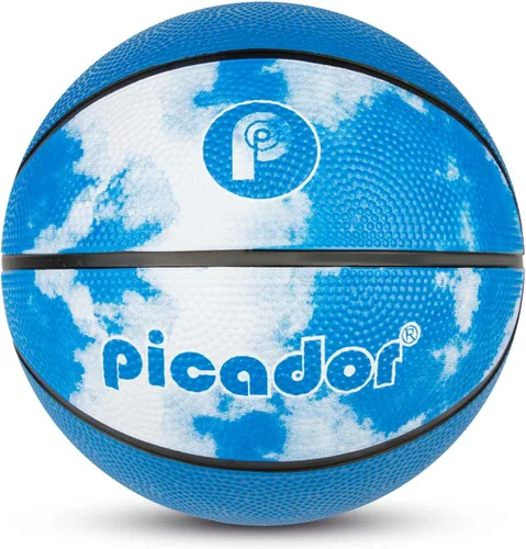 Vista 9 de Picador Size 3 Basketball, Toddler Basketball for Kids 1-3 4-6 Girls Boys Children, Mini Rubber Basketballs Indoor Outdoor Game Play School Rojo
