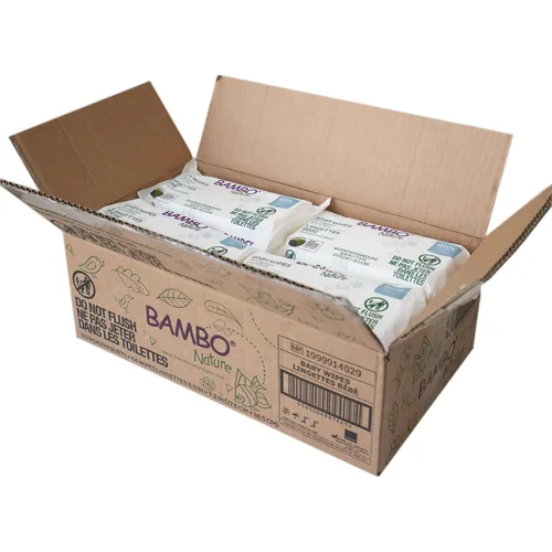 Vista 2 de Bambo Nature Toallitas para bebés de base biológica certificadas por la USDA, 64